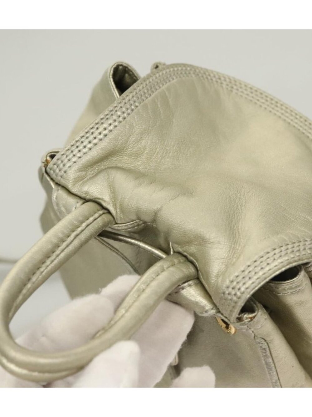 LOEWE Backpack Leather Gold - Picture 3 of 16
